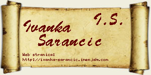 Ivanka Šarančić vizit kartica